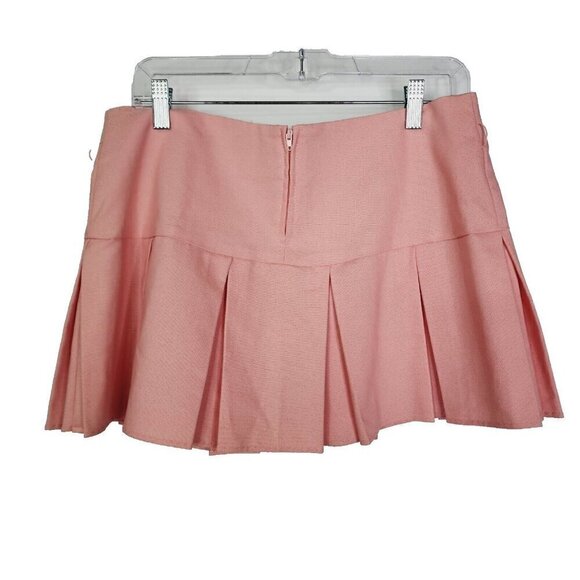 NEW Rampage Heart Moon Star Women's Pink Pleated Micro Mini Skirt Size 8‎ - Picture 2 of 11